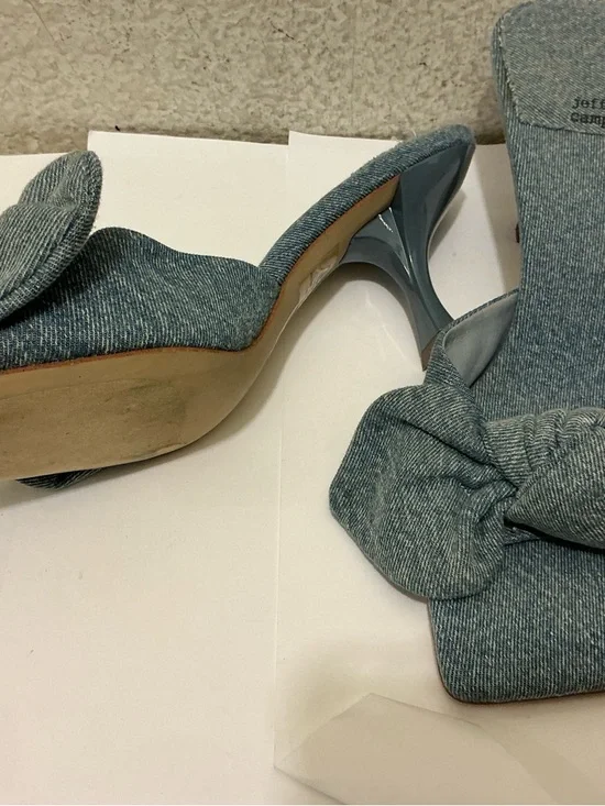 Jeffrey Campbell Light Blue Knotted Denim Mules size 9 - Picture 5 of 9